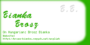 bianka brosz business card